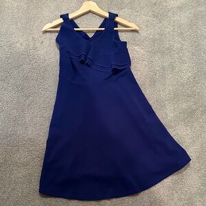 Elegant Navy Blue Sleeveless Dress